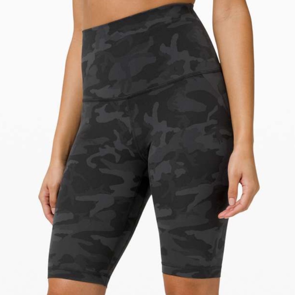 Lululemon Align Super High Rise Short 10" Incognito Camo Multi Grey size 4